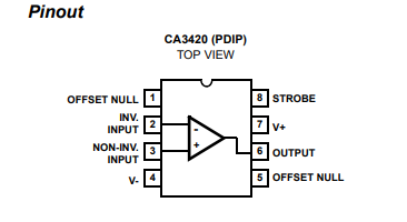 CA3420引腳圖