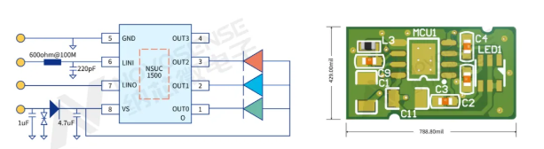 NSUC1500-Q1典型英語(yǔ)框圖