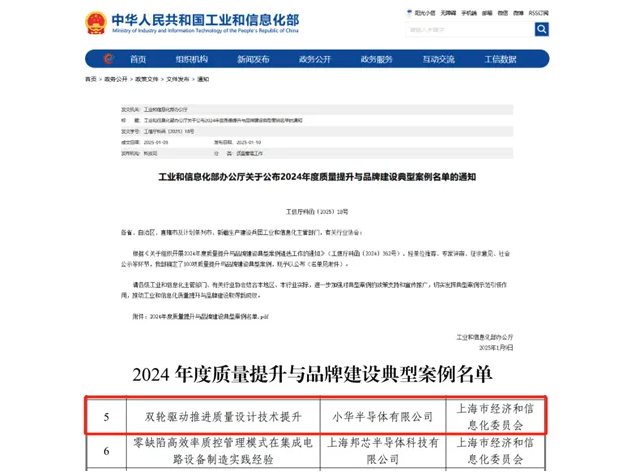 小華半導(dǎo)體雙輪驅(qū)動：質(zhì)量設(shè)計技術(shù)提升，榮