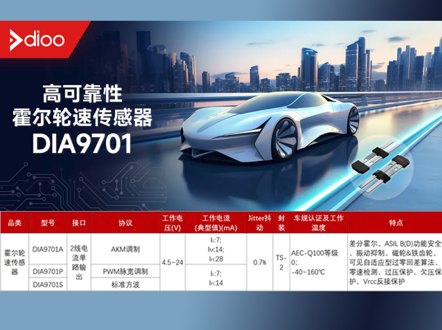 DIA9701系列霍爾輪速傳感器：汽車電子的新選擇